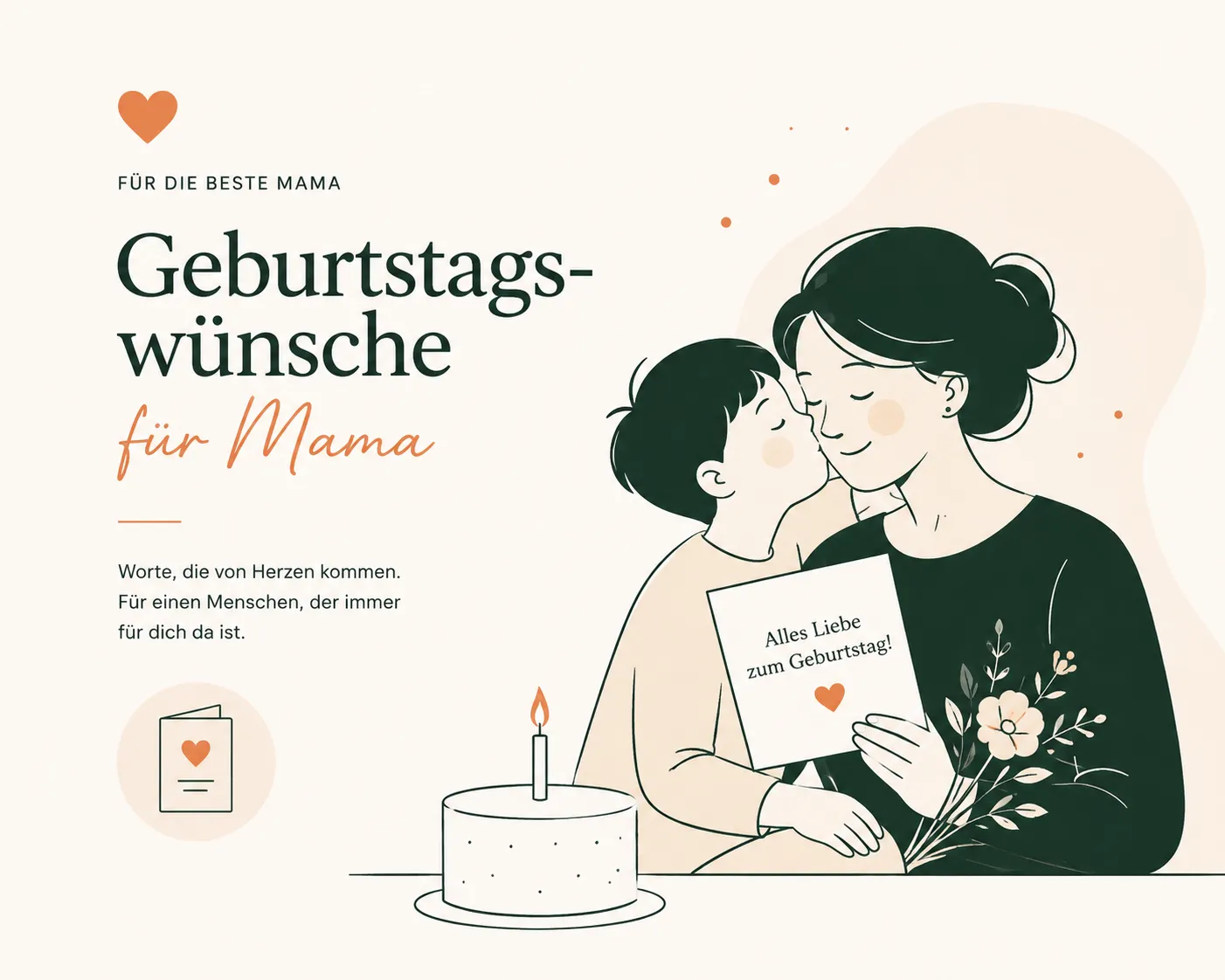 Illustration for birthday wishes for mothers
