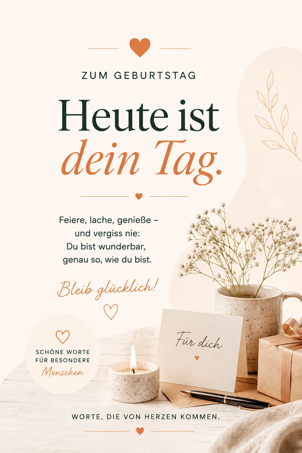 Emotionale Geburtstagskarte: Heute ist dein besonderer Tag