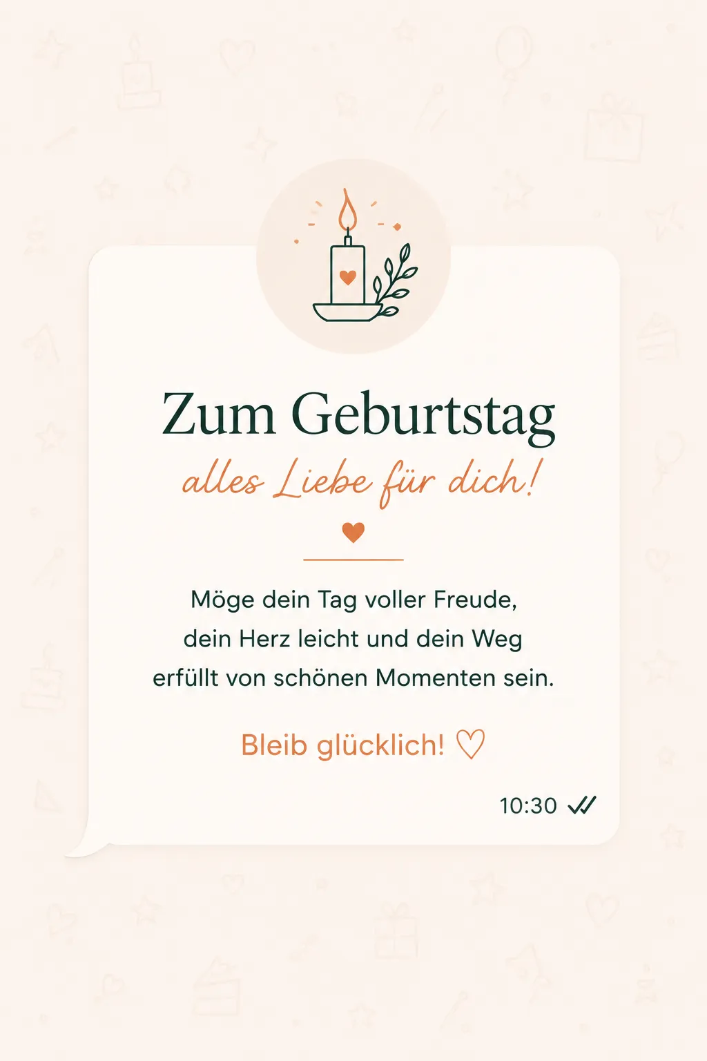 Kurze Geburtstagswünsche für WhatsApp kopieren